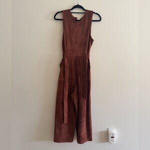 Anthropologie Suede Jumpsuit